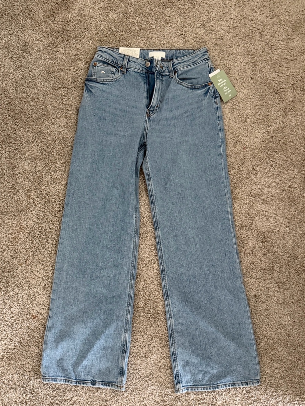 H&M Light Blue Wide-Leg Jeans